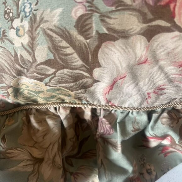 Vintage Ralph Lauren Charlotte Floral Throw Pillows (2) Cottage Core Green Pink - Picture 3 of 5